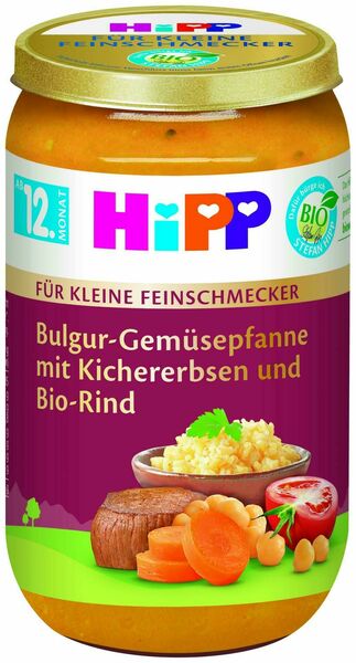 HiPP BIO "Malý Gurmán" Bulgur se zeleninou a cizrnou a hovězím masem 250 g porovnat ceny