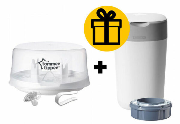 Tommee Tippee Parní sterilizátor do mikrovlnné trouby C2N + Koš na pleny Sangenic Twist & Click porovnat ceny
