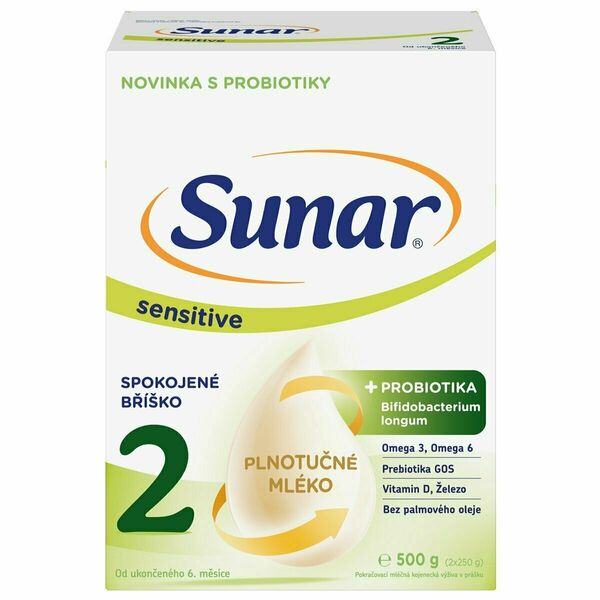 Sunar Sensitive 2 pokračovací kojenecké mléko, 500 g porovnat ceny