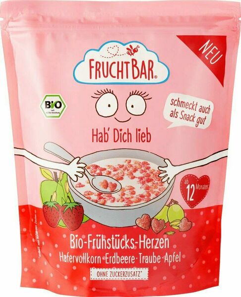Fruchtbar BIO Cereálie srdíčka s jahodami, hroznovým vínem a jablkem 125 g porovnat ceny