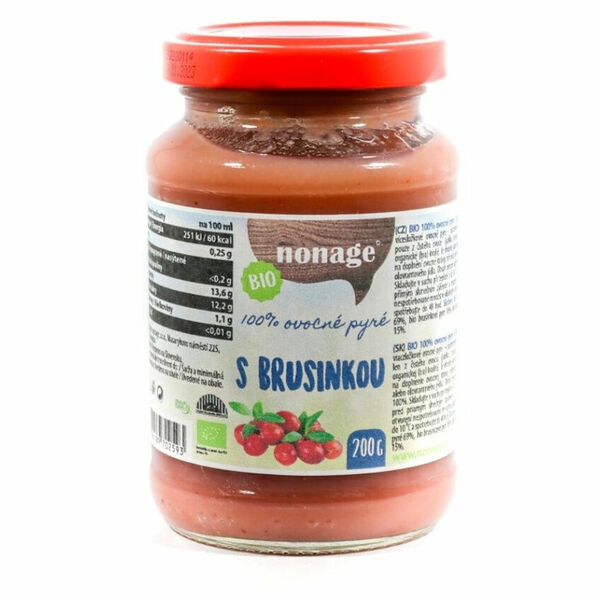 NONAGE Ovocná výživa pyré s brusinkou BIO 200 g porovnat ceny