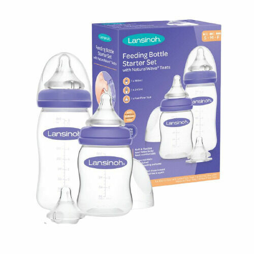 Lansinoh Startovací set lahví 1x160ml+1x240ml s NaturalWave TM savičkou (S+M+L) porovnat ceny