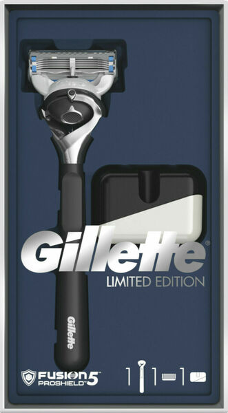Gillette  Fusion Proshield Black (strojek + 1 NH + stojánek) porovnat ceny