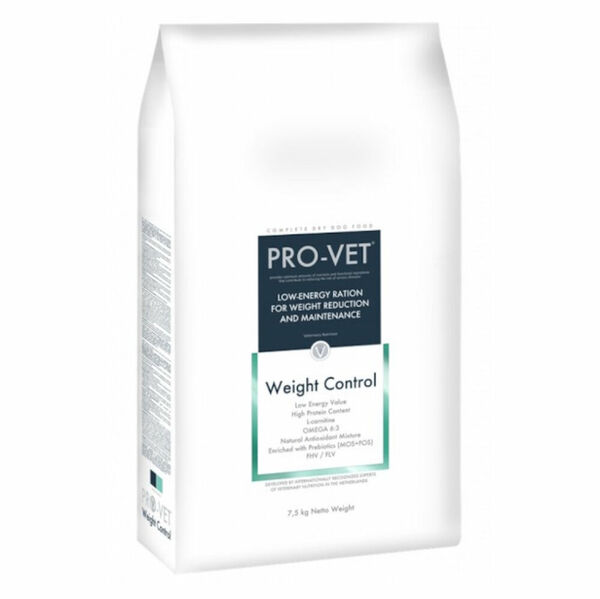 PRO-VET Weight control granule pro psy na snížení hmotnosti 1 ks, Hmotnost balení (g): 7,5 kg porovnat ceny