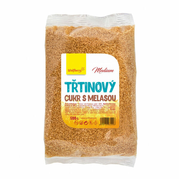 WOLFBERRY Třtinový cukr s melasou 500 g porovnat ceny