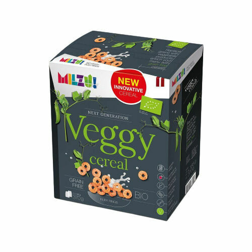 Milzu! BIO Bezobilné Veggy Cereálie - Kroužky se šťávou z kdoule 370g porovnat ceny