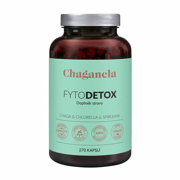 Chaganela FytoDETOX Chaga + Chlorella + Spirulina 270 kapslí porovnat ceny