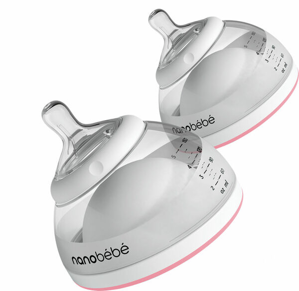 Nanobébé láhev na mateřské mléko - růžová 2x150ml 2 ks porovnat ceny