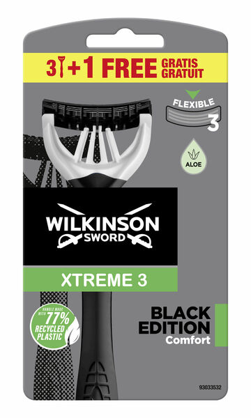 Wilkinson Sword Xtreme3 Black Edition Comfort - jednorázový holicí strojek (3+1ks) porovnat ceny