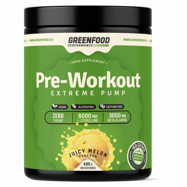 GREENFOOD NUTRITION Performance pre-workout šťavnatý meloun 495 g porovnat ceny