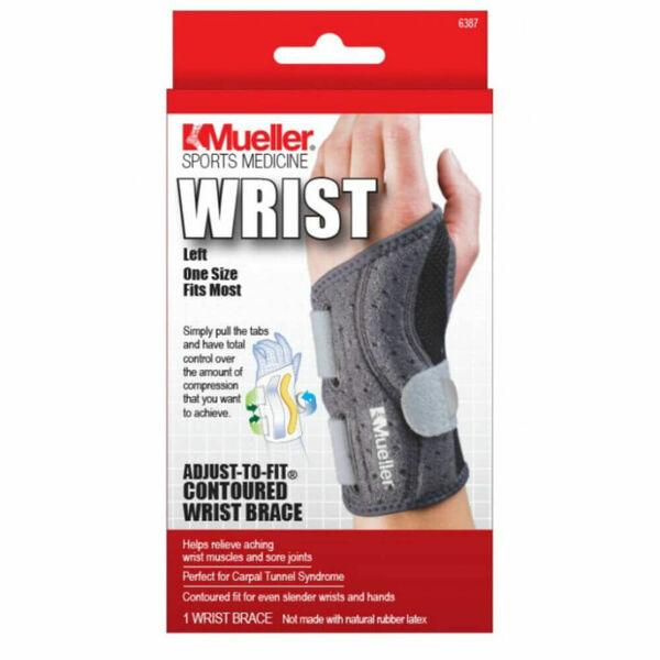 MUELLER Adjust-to-fit Wrist Brace Ortéza na levé zápěstí 1 kus porovnat ceny