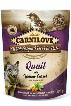 Carnilove Dog Pouch Paté Quail & Yellow Carrot 300g porovnat ceny