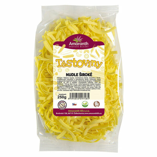AMARANTH Nudle široké bezvaječné 250 g porovnat ceny