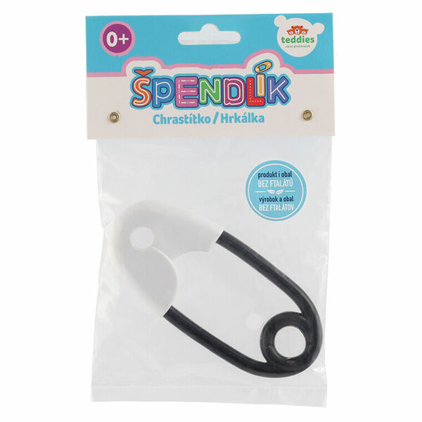 TEDDIES Chrastítko špendlík bíločerné 12 cm porovnat ceny