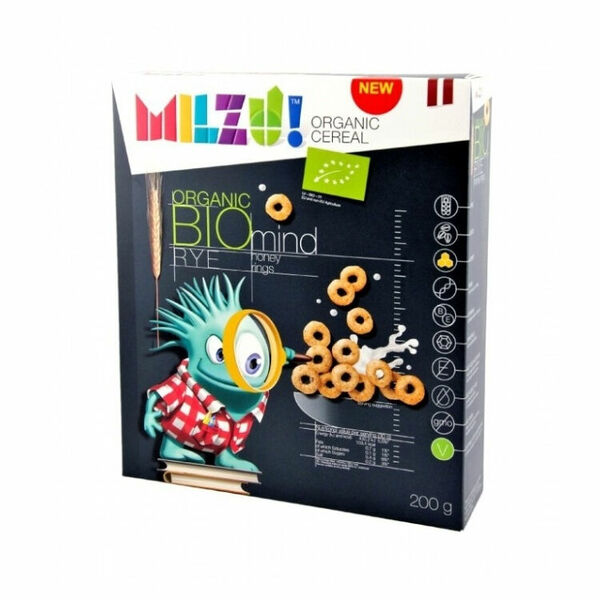 MILZU! - BIO Cereální kroužky s medem 200g porovnat ceny