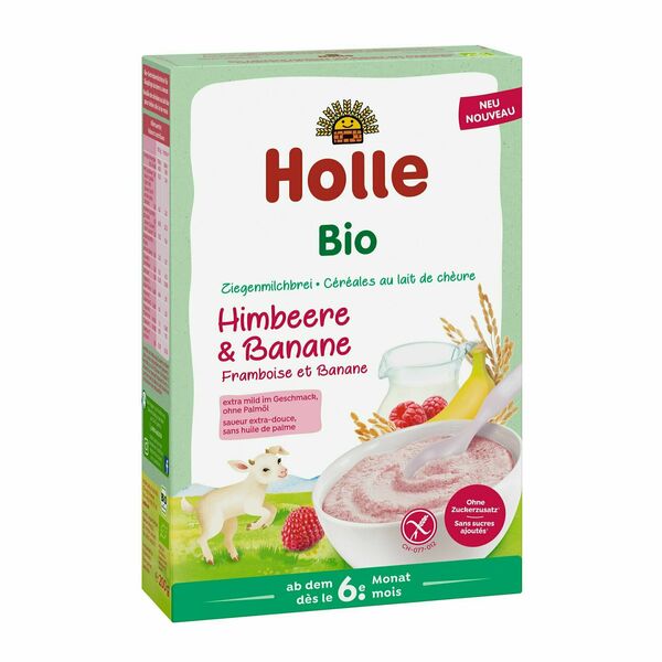 Holle bio kaše s kozím mlékem, malinami a banánem 200 g porovnat ceny