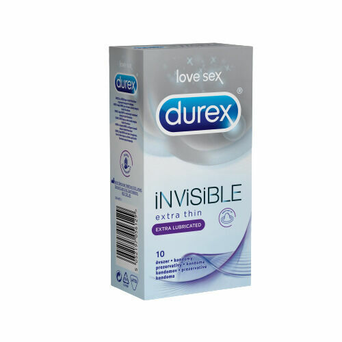 Durex Invisible Extra Lubricated Kondomy 10ks porovnat ceny