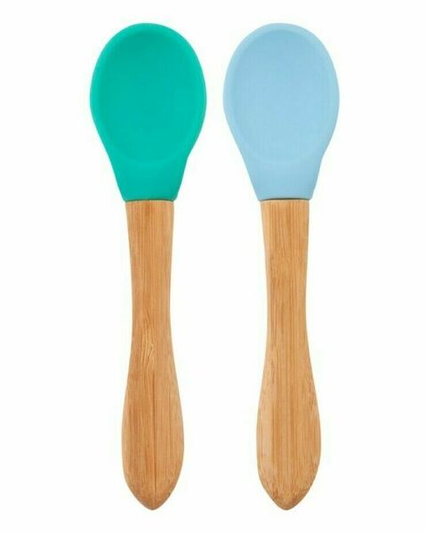 Minikoioi Lžička s bambusovou rukojetí 2ks - Green / Blue porovnat ceny