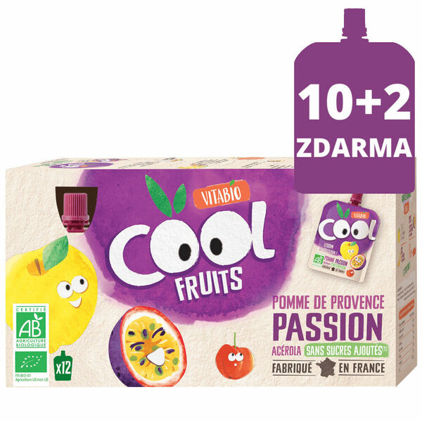 Vitabio Ovocné BIO kapsičky Cool Fruits jablko, maracuja, banán a acerola 12 x 90 g porovnat ceny