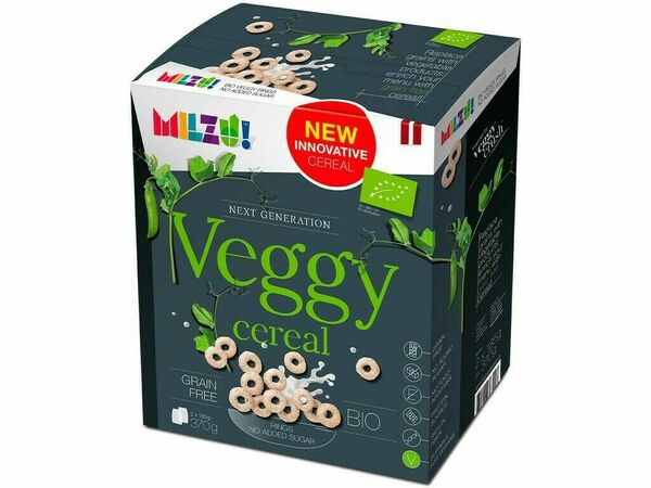 Milzu! BIO Bezobilné Veggy Cereálie - Kroužky bez přidaného cukru 370g porovnat ceny