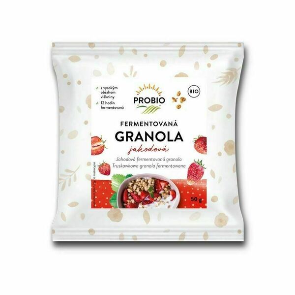 PROBIO Műsli křupavé granola fermentovaná jahodová BIO 50 g porovnat ceny