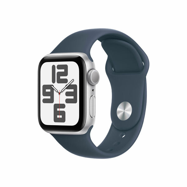 Apple Watch SE 40 mm sport band M/L smart hodinky Silver/Storm Blue porovnat ceny