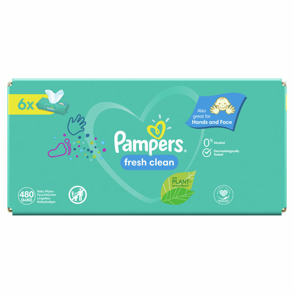 Pampers Fresh Clean Baby Dětské Čisticí Ubrousky 6x80ks porovnat ceny