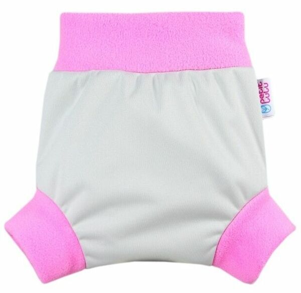 Petit Lulu - pull-up svrchní kalhotky, vel.M, šedé s růžovým lemem porovnat ceny