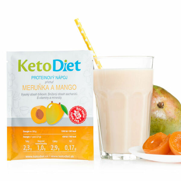 KETODIET Proteinový nápoj s příchutí meruňka a mango 7 porcí porovnat ceny