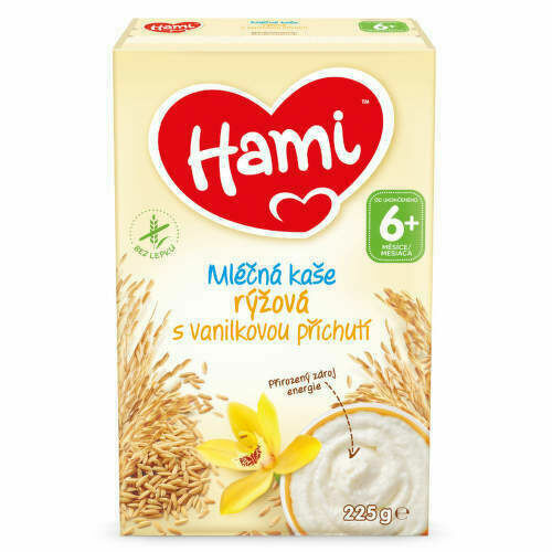Hami ml.kaše rýžová s vanilkovou příchutí 225g 6M porovnat ceny