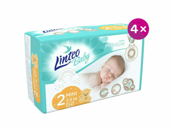 Linteo Baby Plenky Prémium Mini (3-6kg) 136ks porovnat ceny