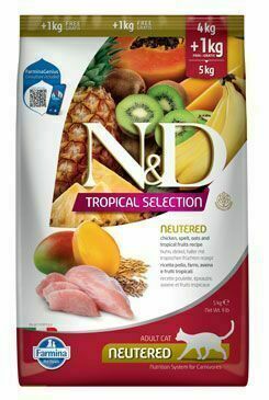 N&d Tropical Selection Cat Neutered Chicken 4 1kg porovnat ceny