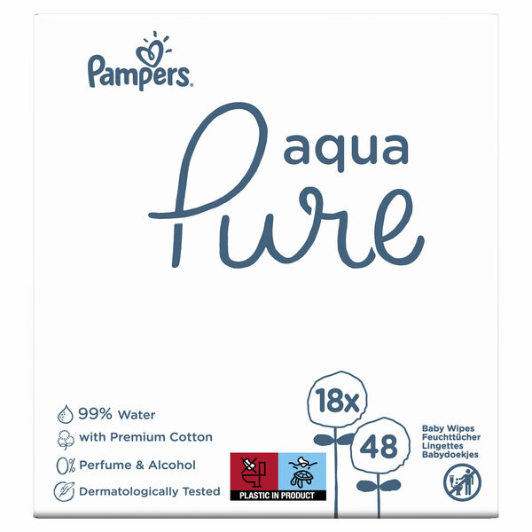Pampers Aqua Pure Dětské Čisticí Ubrousky 18x48ks porovnat ceny
