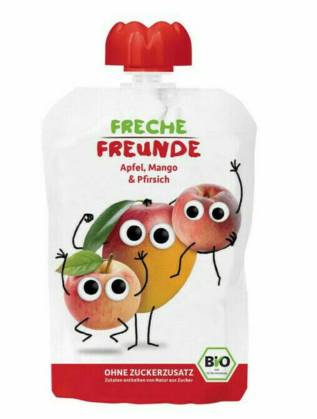 Freche Freunde BIO Kapsička Jablko, mango, broskev & rýžová krupice 100g porovnat ceny