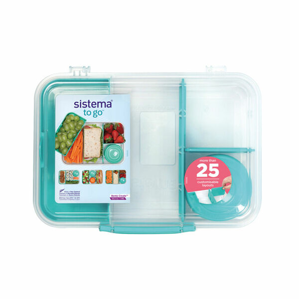 SISTEMA To Go Tříkomorová krabička s nádobou a miskou zelená  1,48 l porovnat ceny