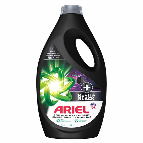 ARIEL +Revitablack Tekutý prací gel 34 praní porovnat ceny