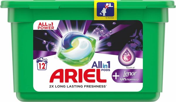 Ariel gelové kapsle Touch of Lenor unstoppables 12ks porovnat ceny