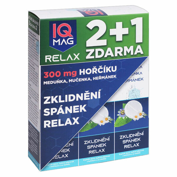 IQ MAG Relax šumivé tablety 2 + 1 ZDARMA porovnat ceny