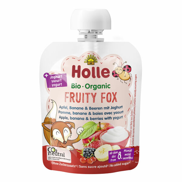 Holle Fruity Fox - bio dětské ovocné pyré s jogurtem 85 g porovnat ceny