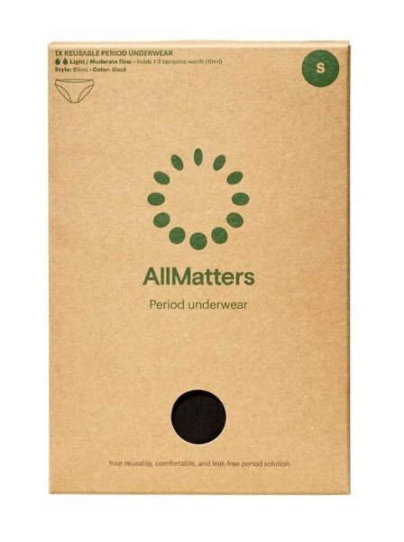 AllMatters Menstruační kalhotky - bikiny vel. S 1 ks černé porovnat ceny