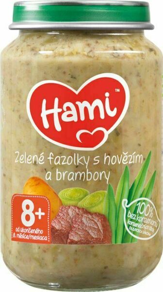 Hami příkrm Zelené fazolky s hovězím a brambory od uk. 8. měsíce porovnat ceny