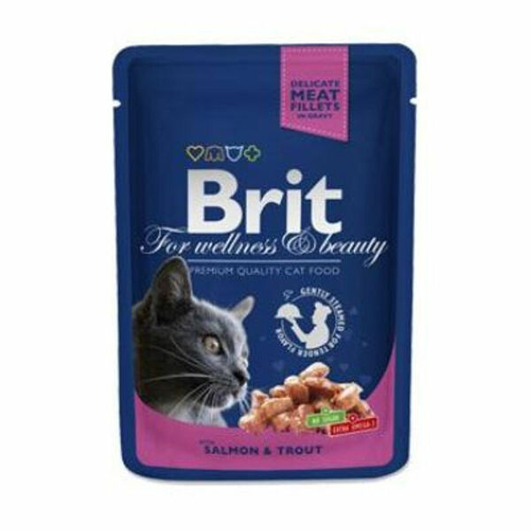 BRIT Premium Cat kapsa with Salmon & Trout 100 g porovnat ceny