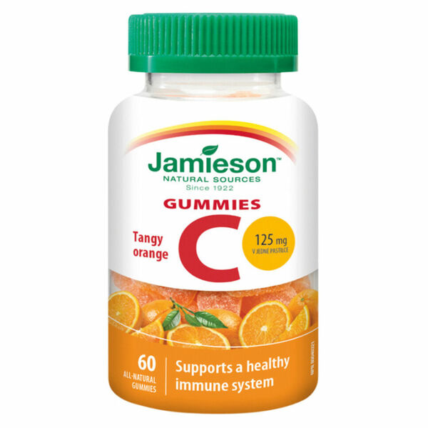 JAMIESON Vitamín C Gummies pomeranč pastilky 60ks porovnat ceny