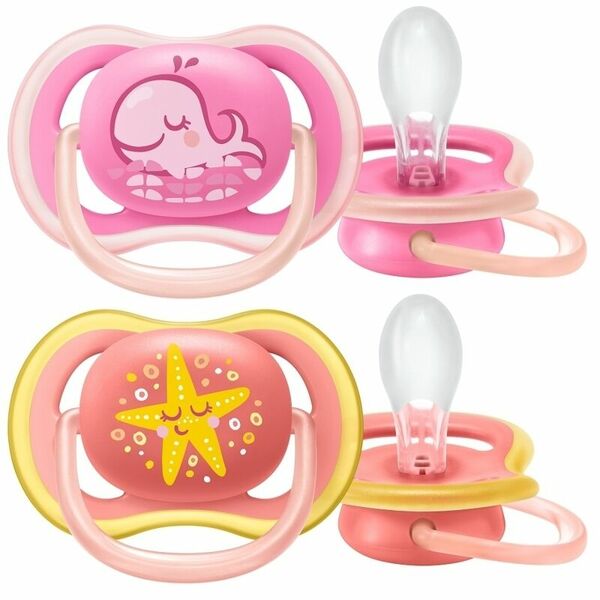 Philips Avent Šidítko Ultra air Pastel 6-18m dívka, 2ks porovnat ceny