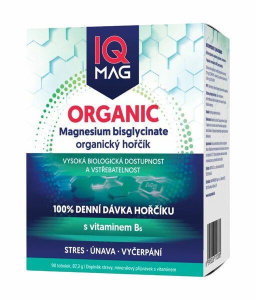 IQ Mag ORGANIC Magnesium+B6, organický hořčík tobolky 90 tobolek porovnat ceny