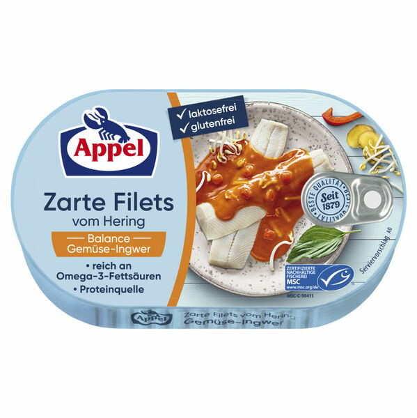 APPEL Filety ze sleďů ve sladko-kyselé zeleninové omáčce se zázvorem 200 g porovnat ceny