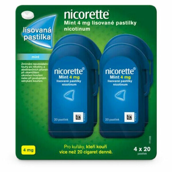 NICORETTE Mint 4 mg lisované pastilky 4 x20 ks porovnat ceny