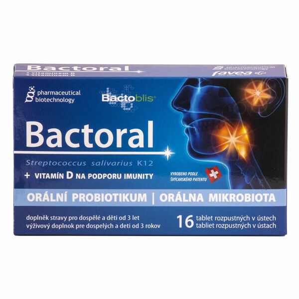 FAVEA Bactoral + Vitamín D 16 tablet porovnat ceny