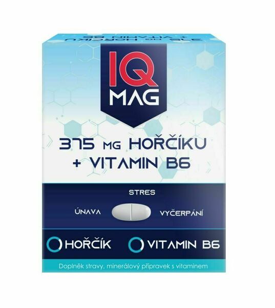 IQ Mag Hořčík 375 mg + vitamin B6 60 tablet porovnat ceny