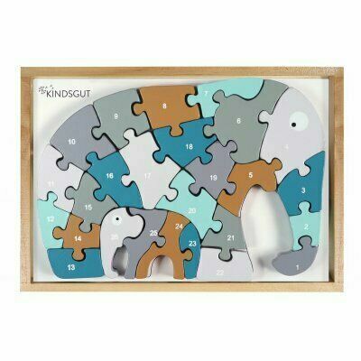 Kindsgut Dřevěné puzzle s čísly Slon porovnat ceny